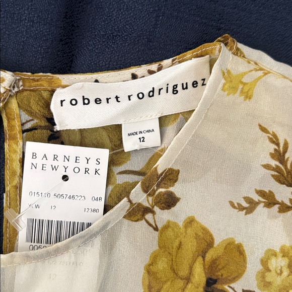 Robert Rodriguez Yellow and Brown Floral Blouse ( New ) - Picture 7 of 8